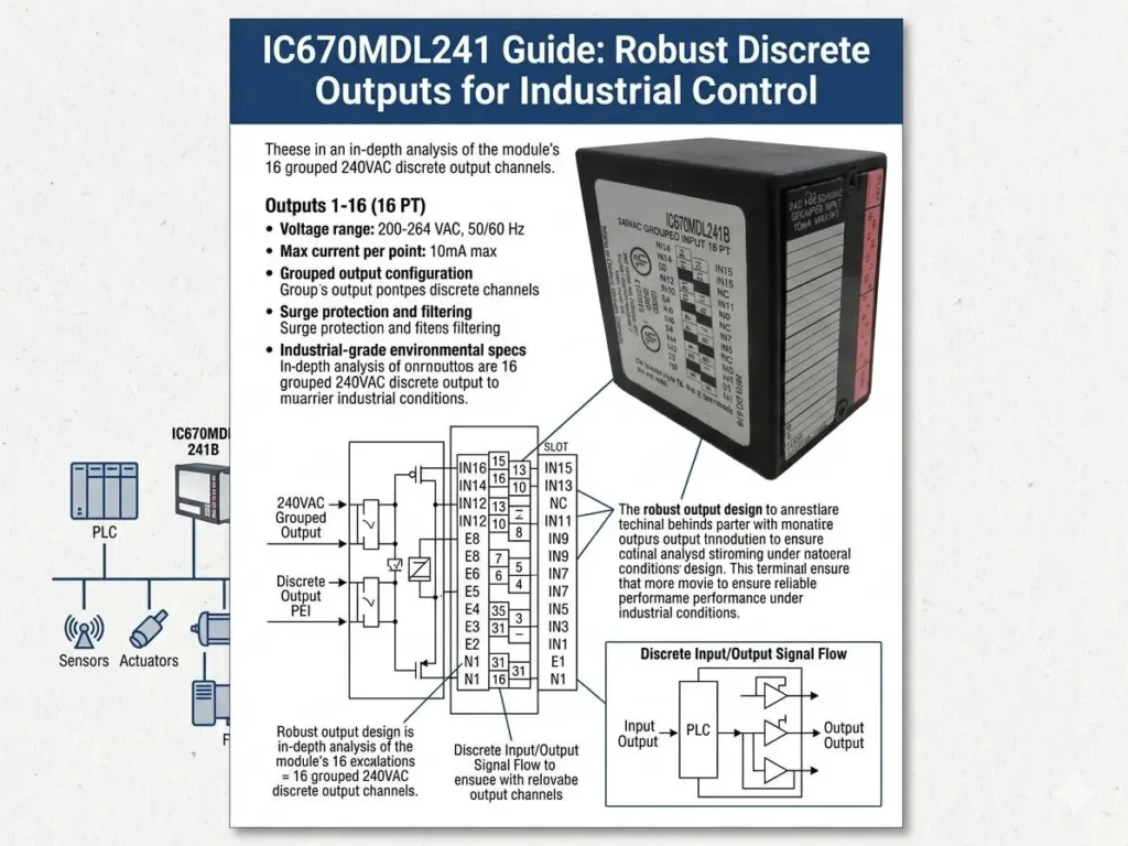 IC670MDL241 Guide: Robust Discrete Outputs for Industrial Control