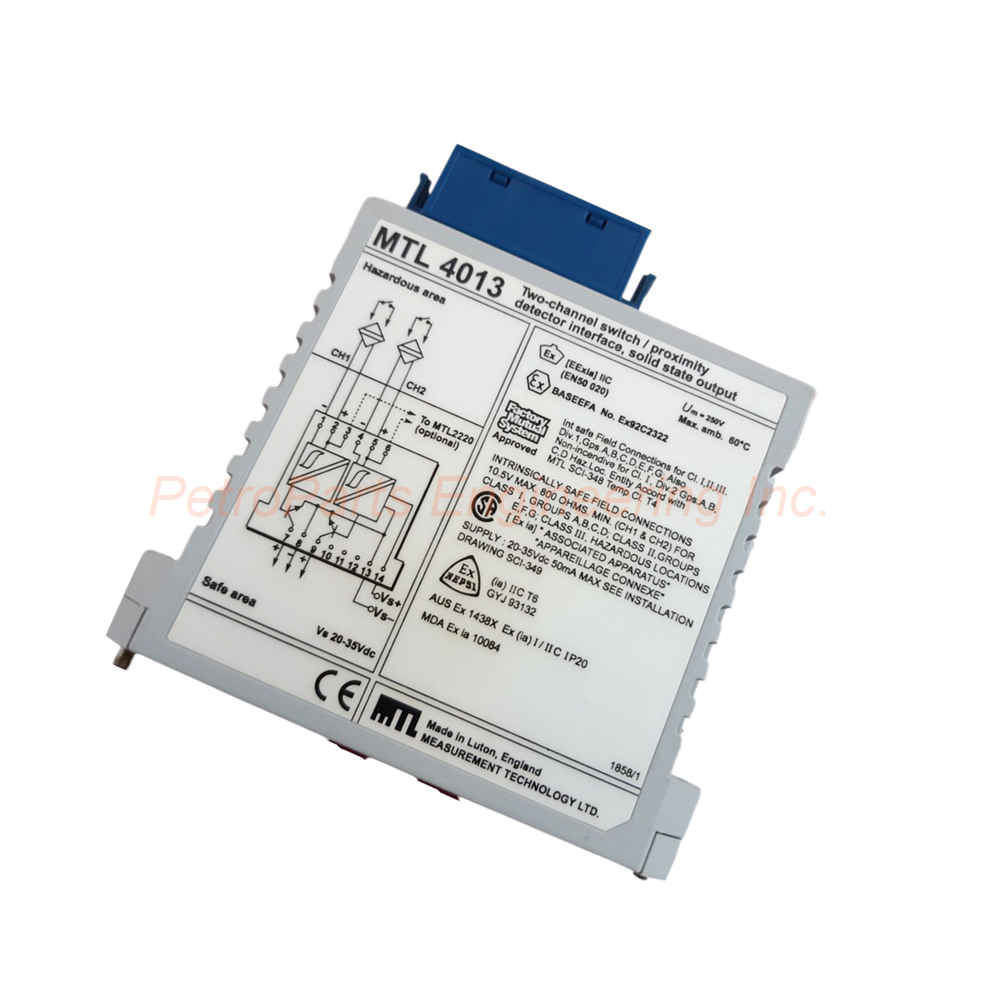 MTL4013 MTL Two-Channel Switch/Proximity Repeater 5kHz
